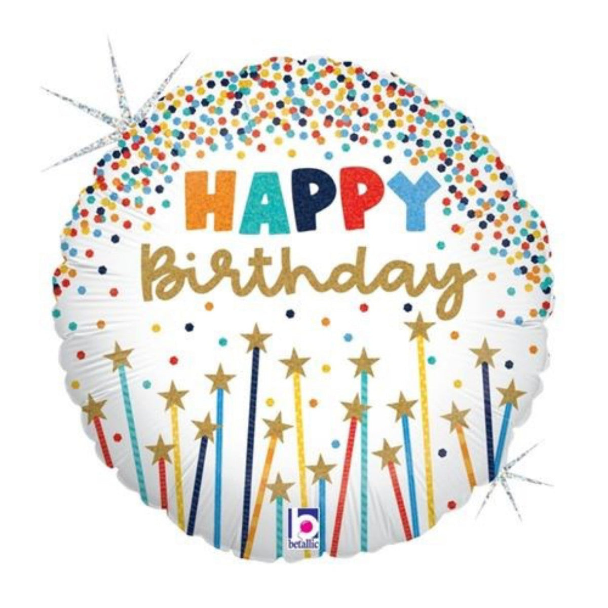 Birthday Star Candles Balloon
